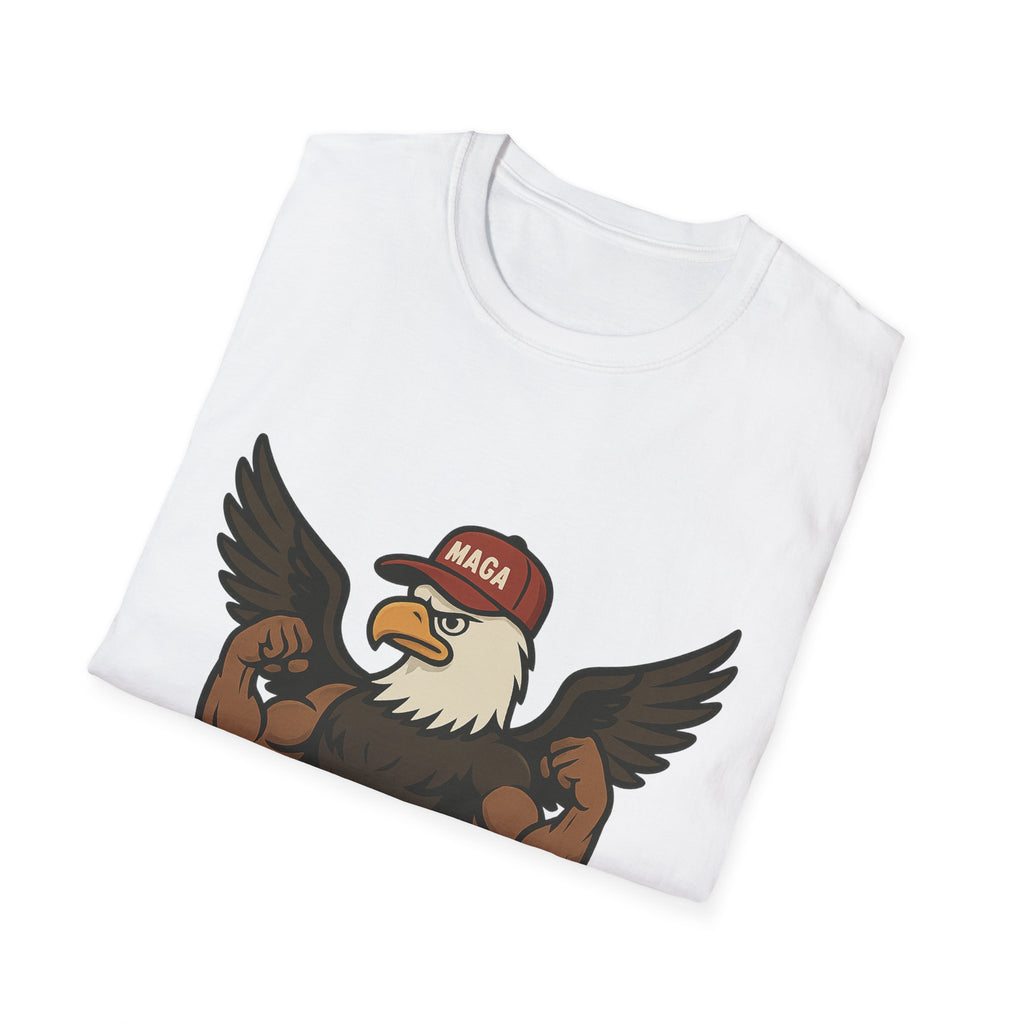 Cartoon Eagle with MAGA Hat T-Shirt