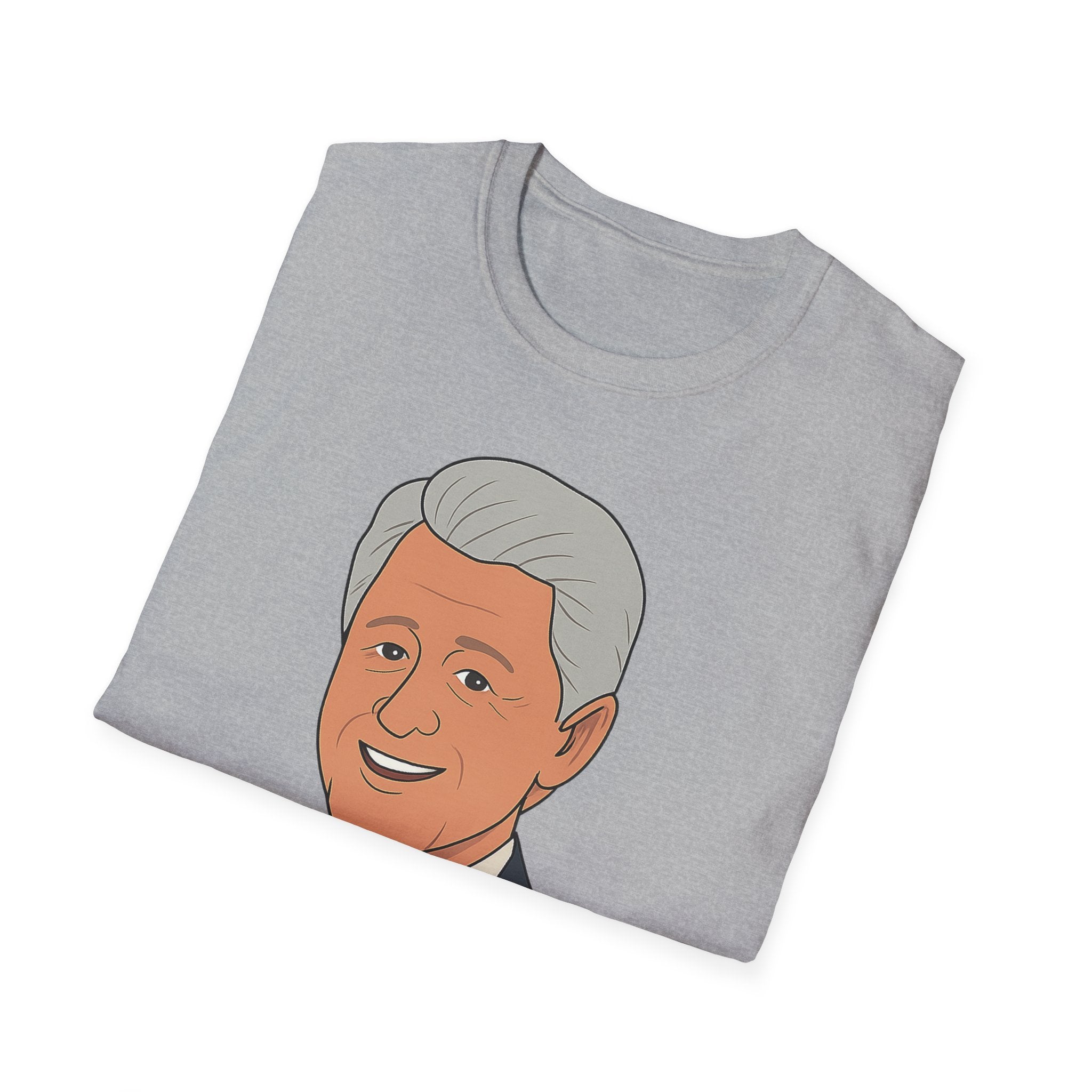 Cartoon Bill Clinton Graphic Tee