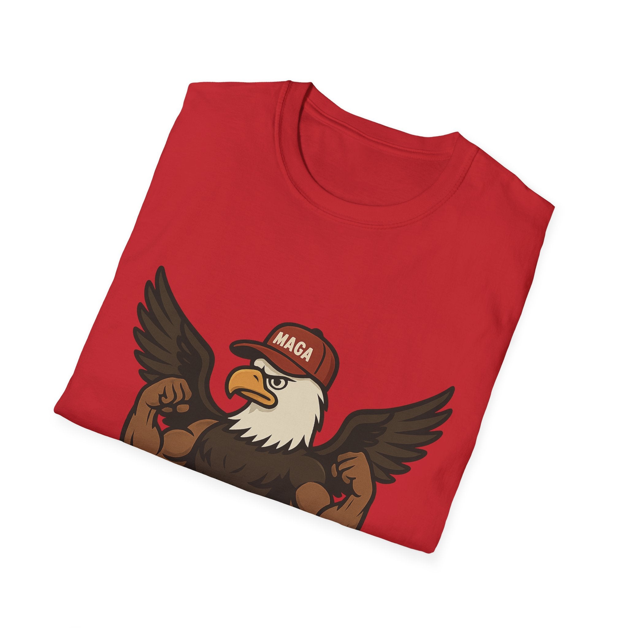 Cartoon Eagle with MAGA Hat T-Shirt