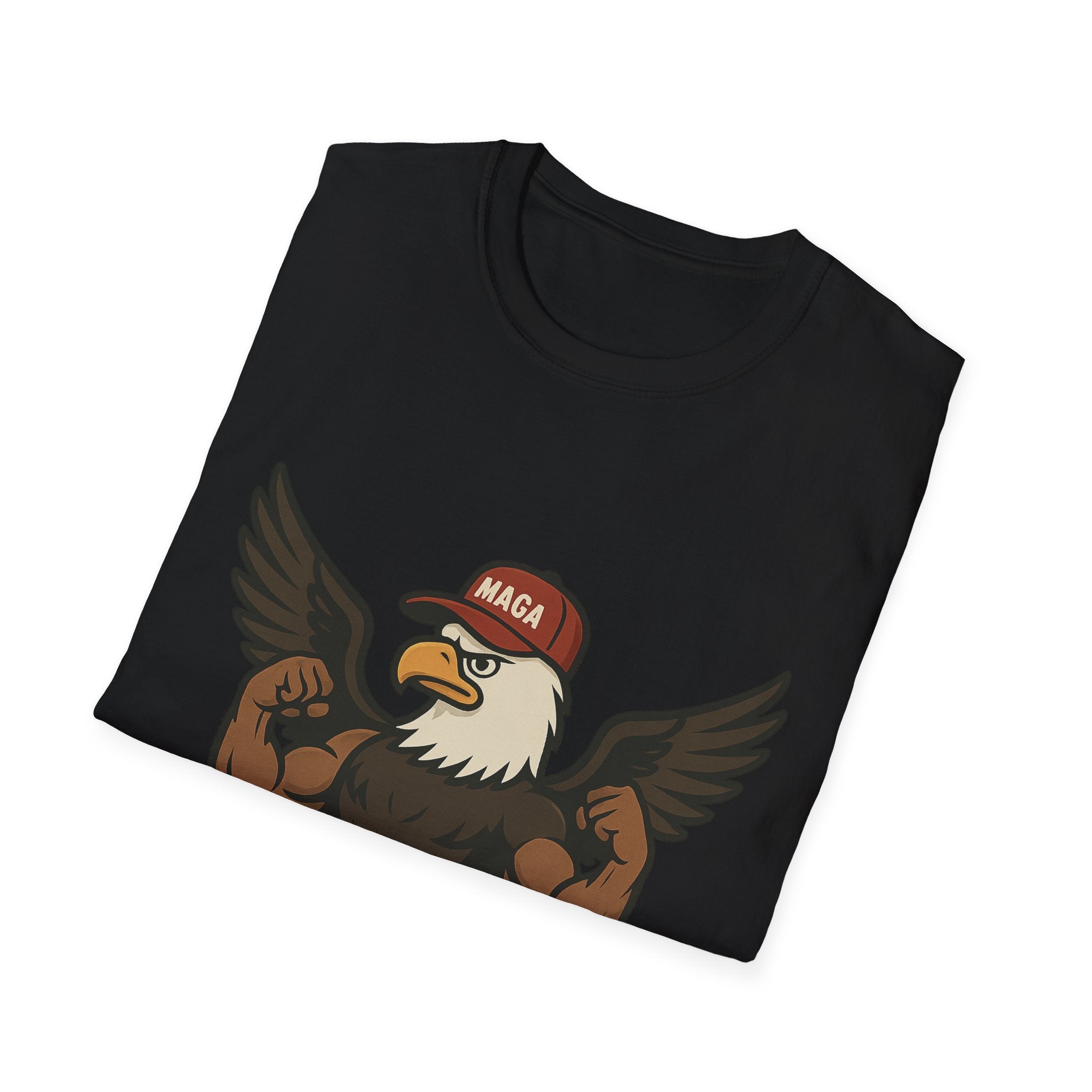 Cartoon Eagle with MAGA Hat T-Shirt