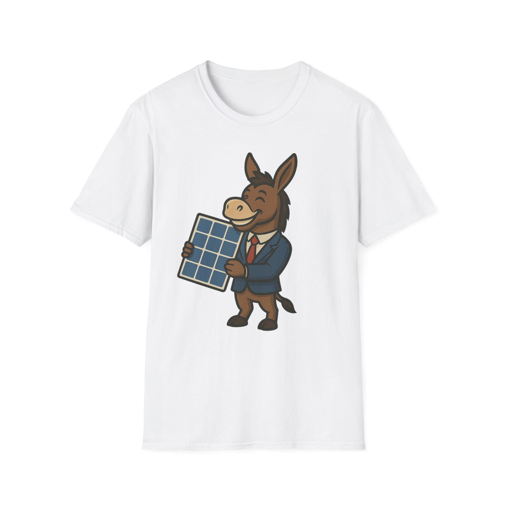 Cartoon Donkey Solar Panel T-Shirt