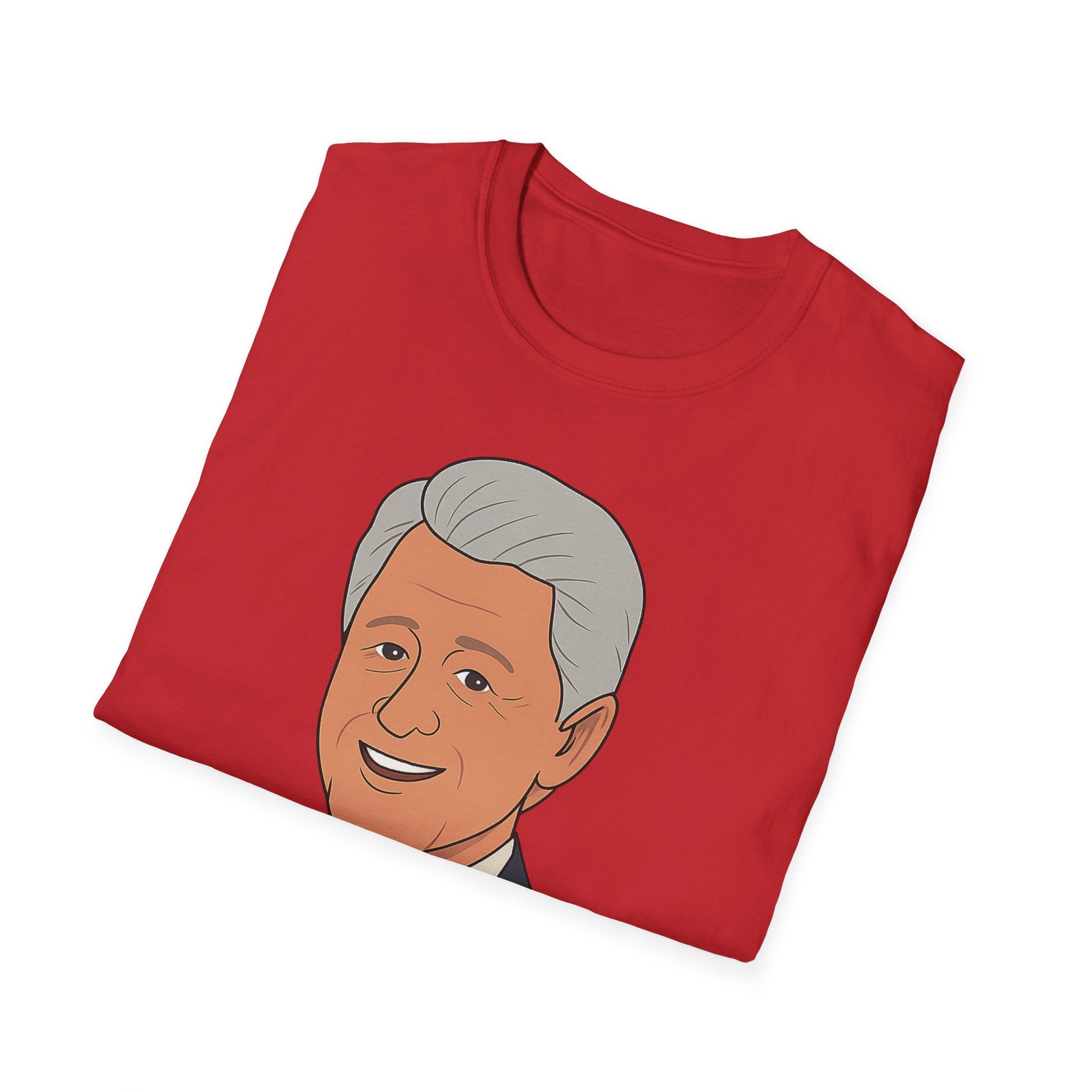 Cartoon Bill Clinton Graphic Tee