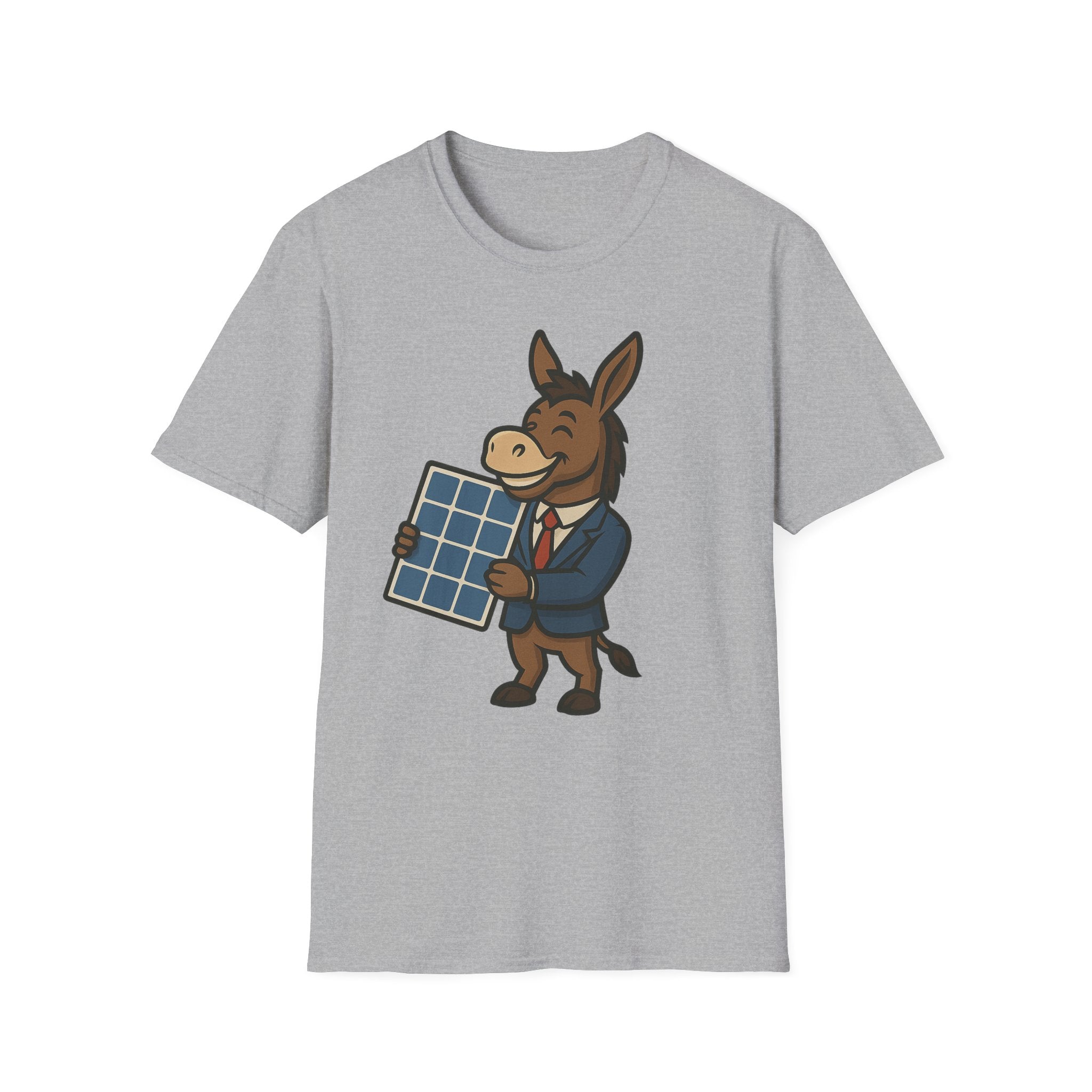 Cartoon Donkey Solar Panel T-Shirt