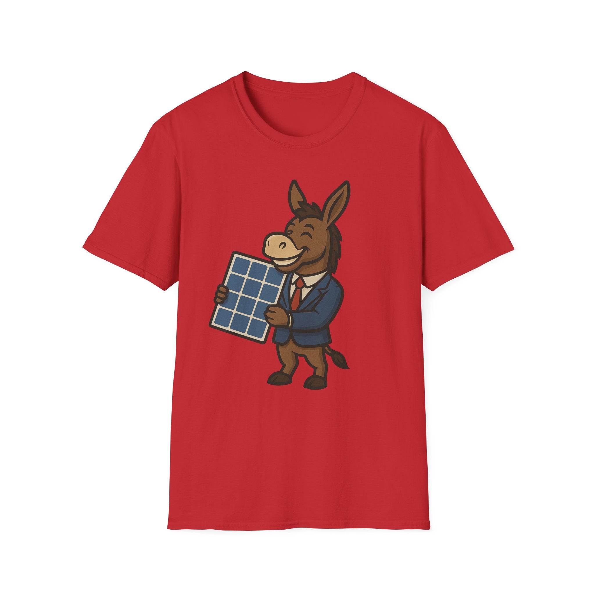 Cartoon Donkey Solar Panel T-Shirt
