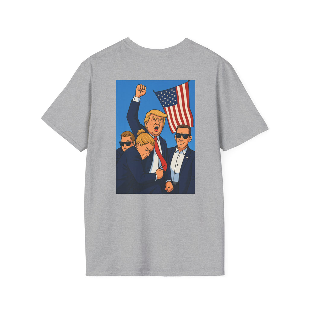 Cartoon Donald Trump "Fight" Graphic Tee