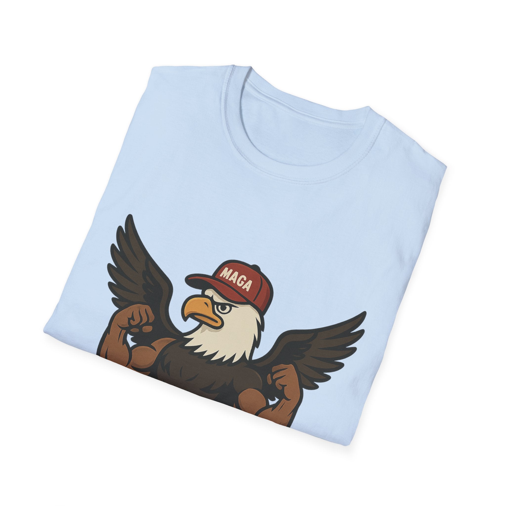 Cartoon Eagle with MAGA Hat T-Shirt