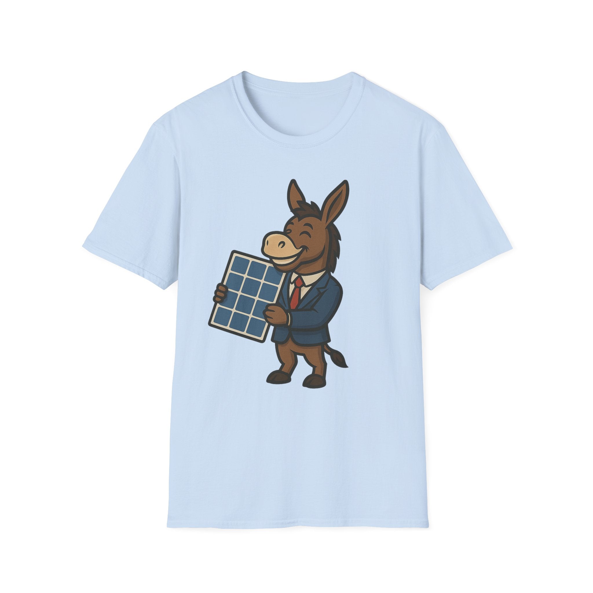 Cartoon Donkey Solar Panel T-Shirt