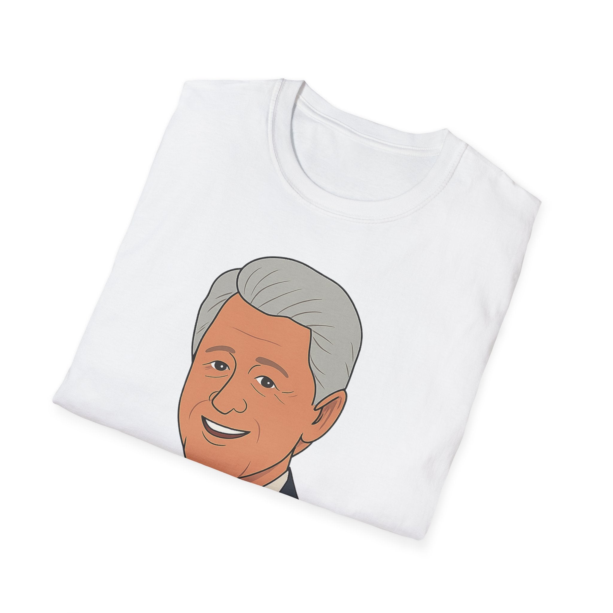 Cartoon Bill Clinton Graphic Tee