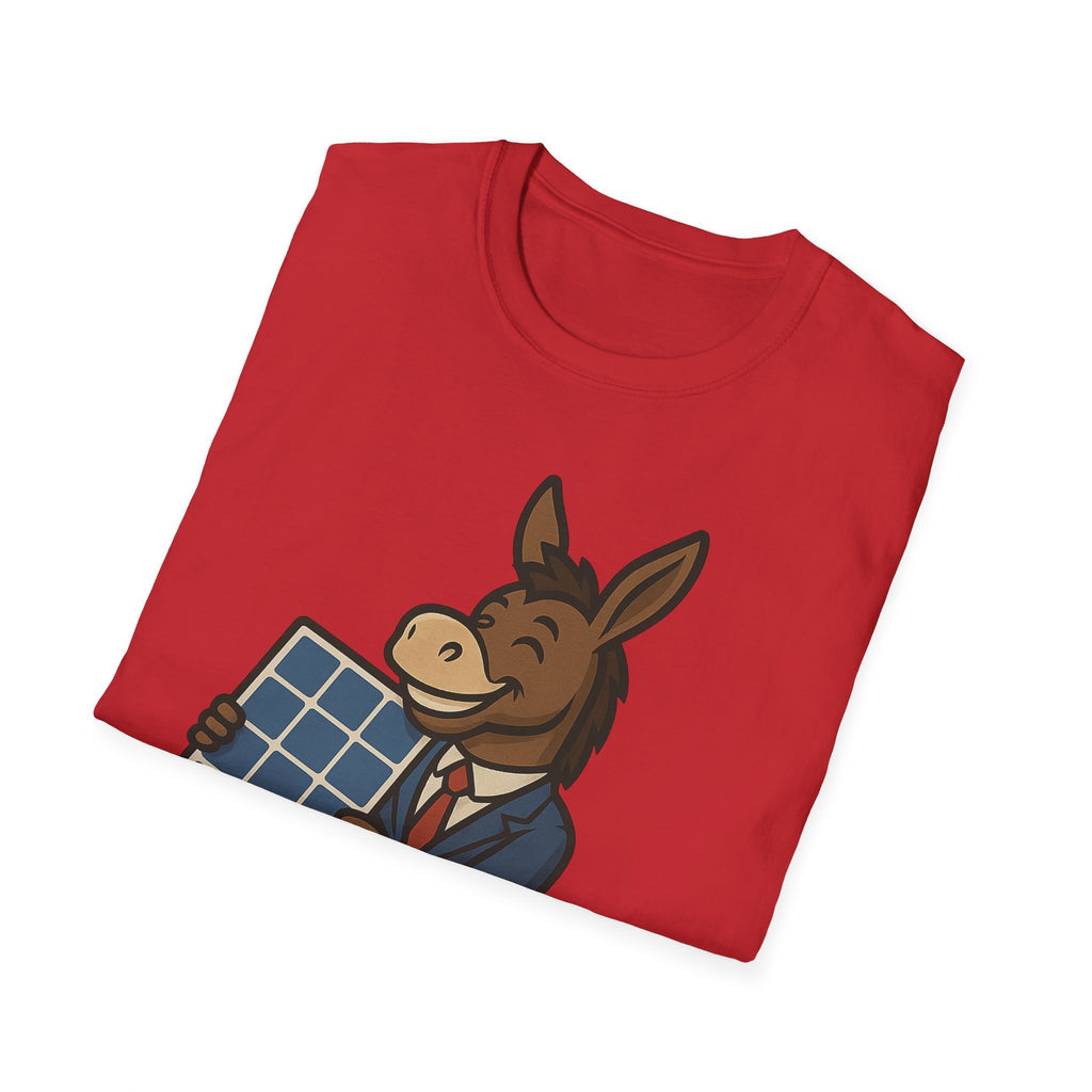 Cartoon Donkey Solar Panel T-Shirt