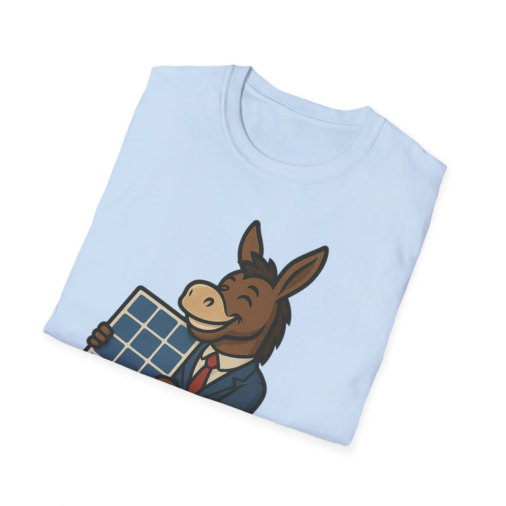 Cartoon Donkey Solar Panel T-Shirt